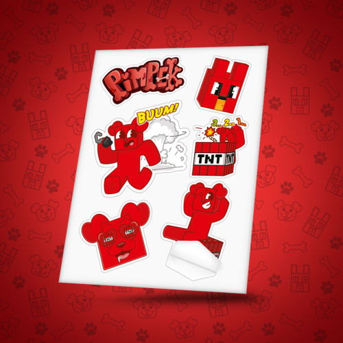 Zestaw naklejek - Pimpek