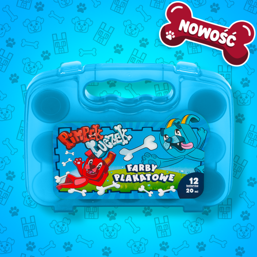 Farby Plakatowe Luczek i Pimpek - 12 kolorów w walizce