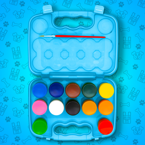 Farby Plakatowe Luczek i Pimpek - 12 kolorów w walizce