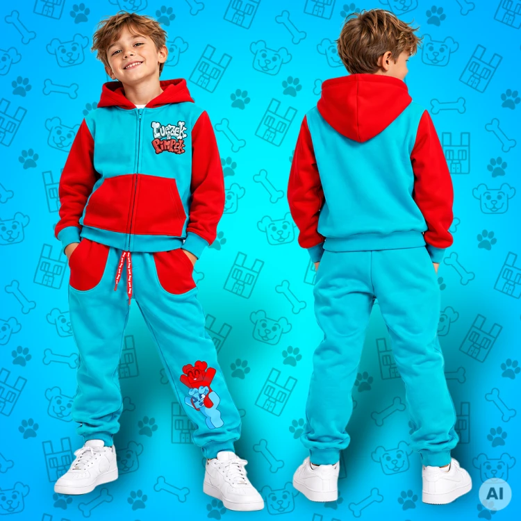 Zestaw! Bluza rozpinana + spodnie Luczek i Pimpek