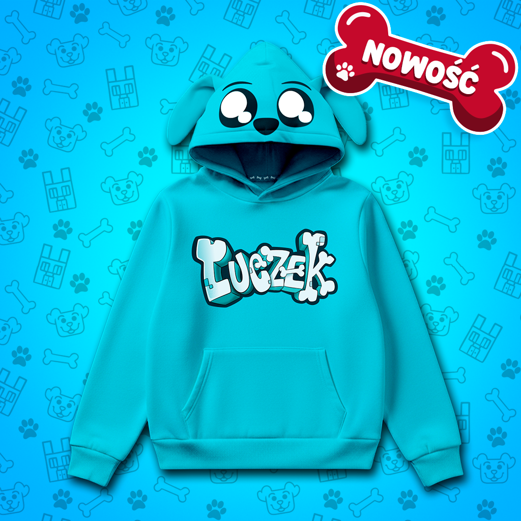 Bluza Luczek z uszkami to hit dla fanów Luczka! Miękka, wygodna i stylowa, z nadrukiem DTF i uszkami wypełnionymi materiałem. Idealna do szkoły, zabawy i codziennego noszenia.