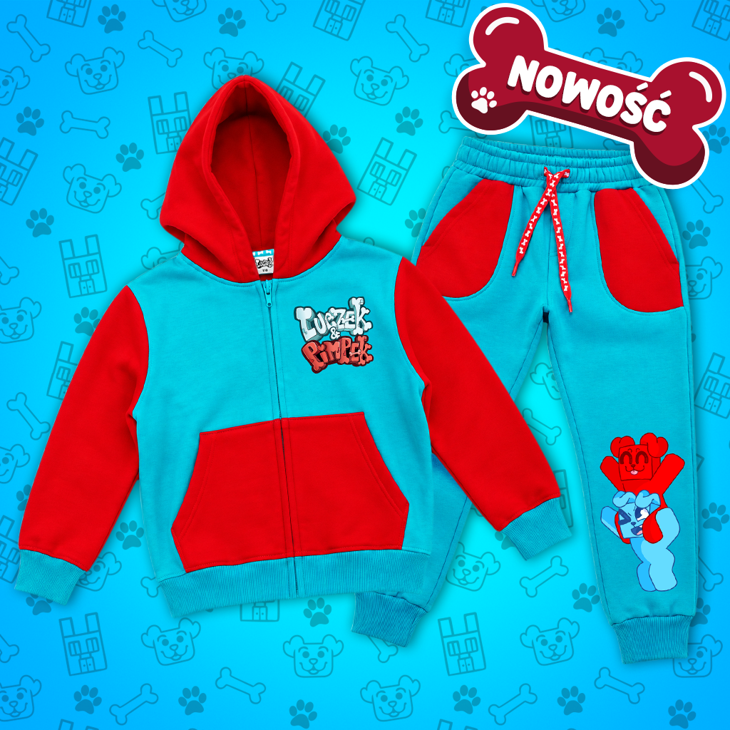 Zestaw! Bluza rozpinana + spodnie Luczek i Pimpek